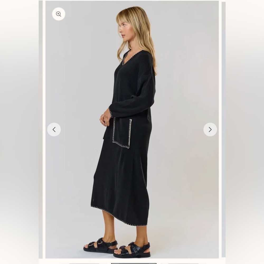 Stitch Pocket Midi Sweater Dress - Picture 2 of 3